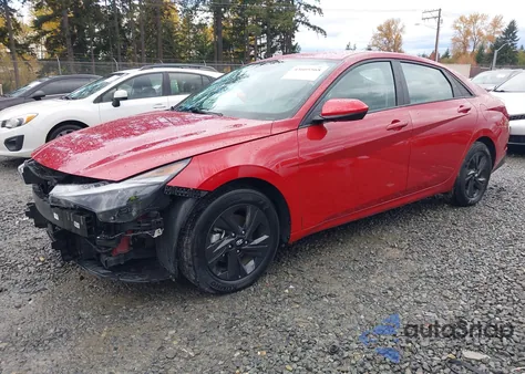 2022 Hyundai Elantra Hybrid Blue from USA, damaged, VIN KMHLM4AJ6NU016084
